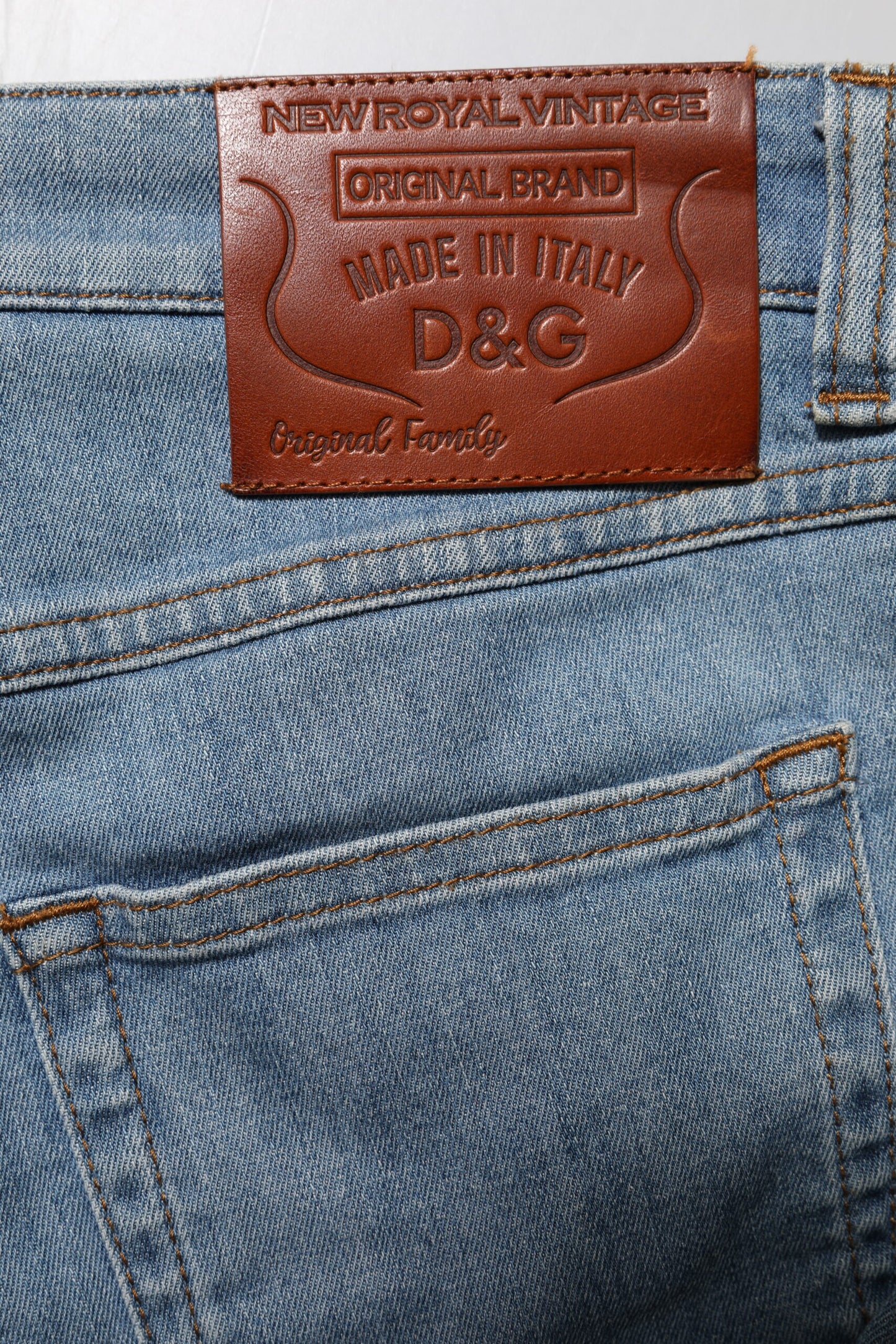 Jean skinny taille moyenne en coton bleu Dolce &amp; Gabbana PRETTY 