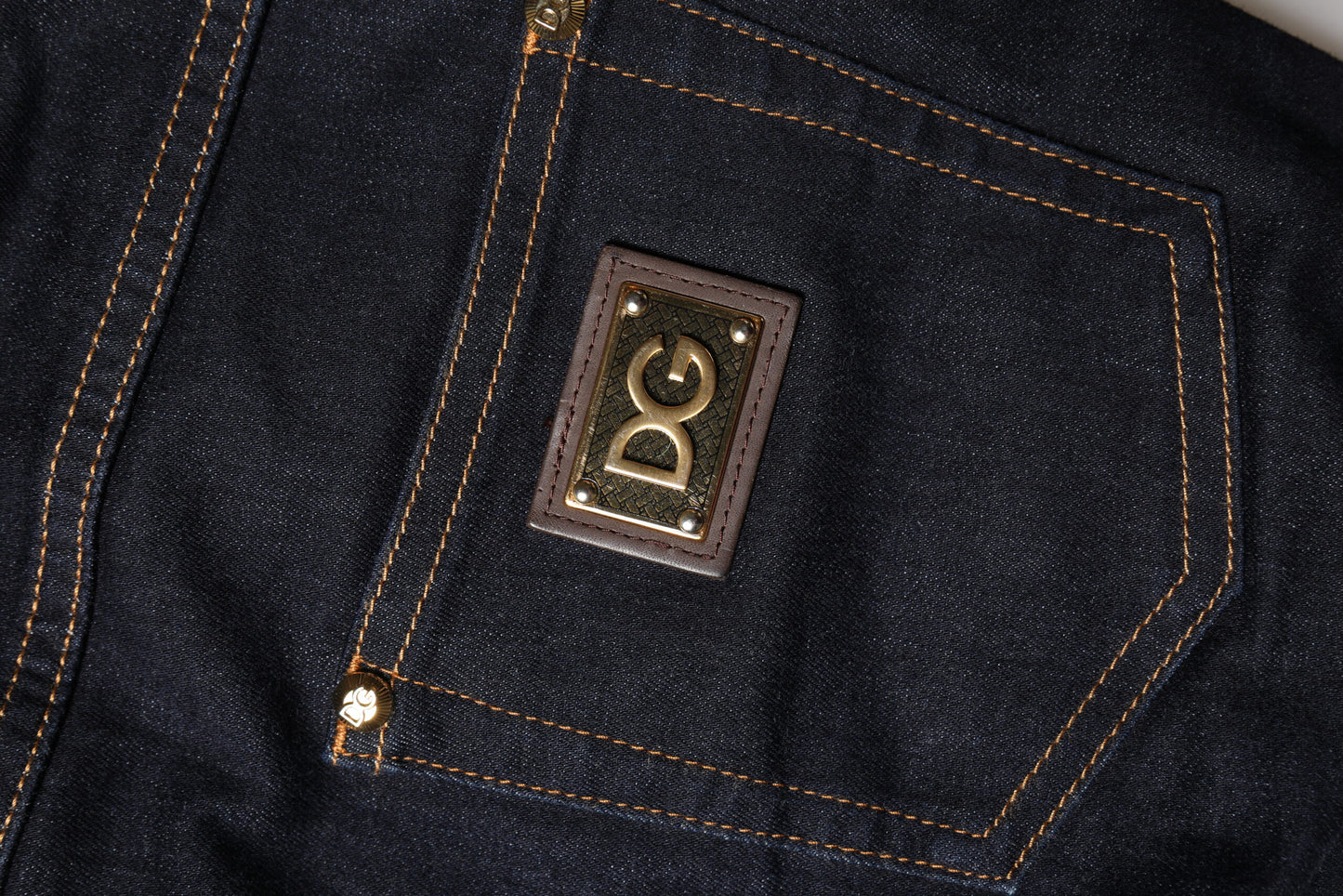 Jean skinny taille basse en coton bleu Dolce &amp; Gabbana PRETTY 