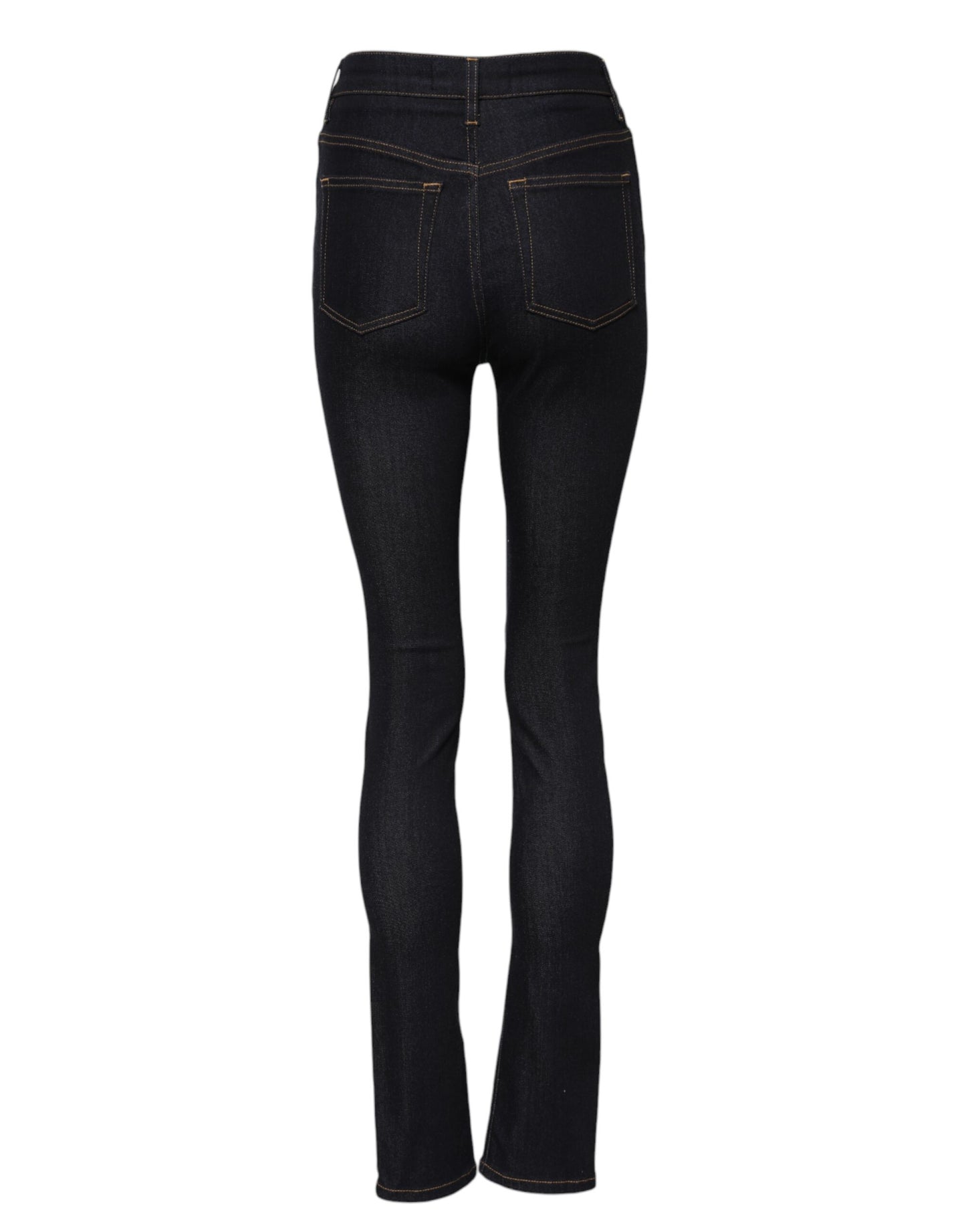 Jean skinny taille haute en coton bleu Dolce &amp; Gabbana 