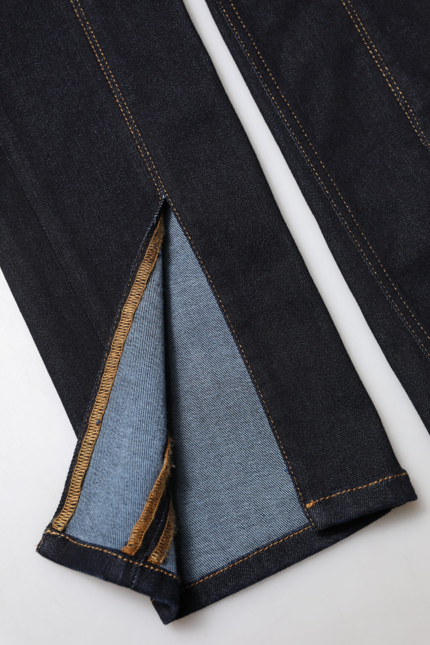 Jean skinny taille haute en coton bleu Dolce &amp; Gabbana 