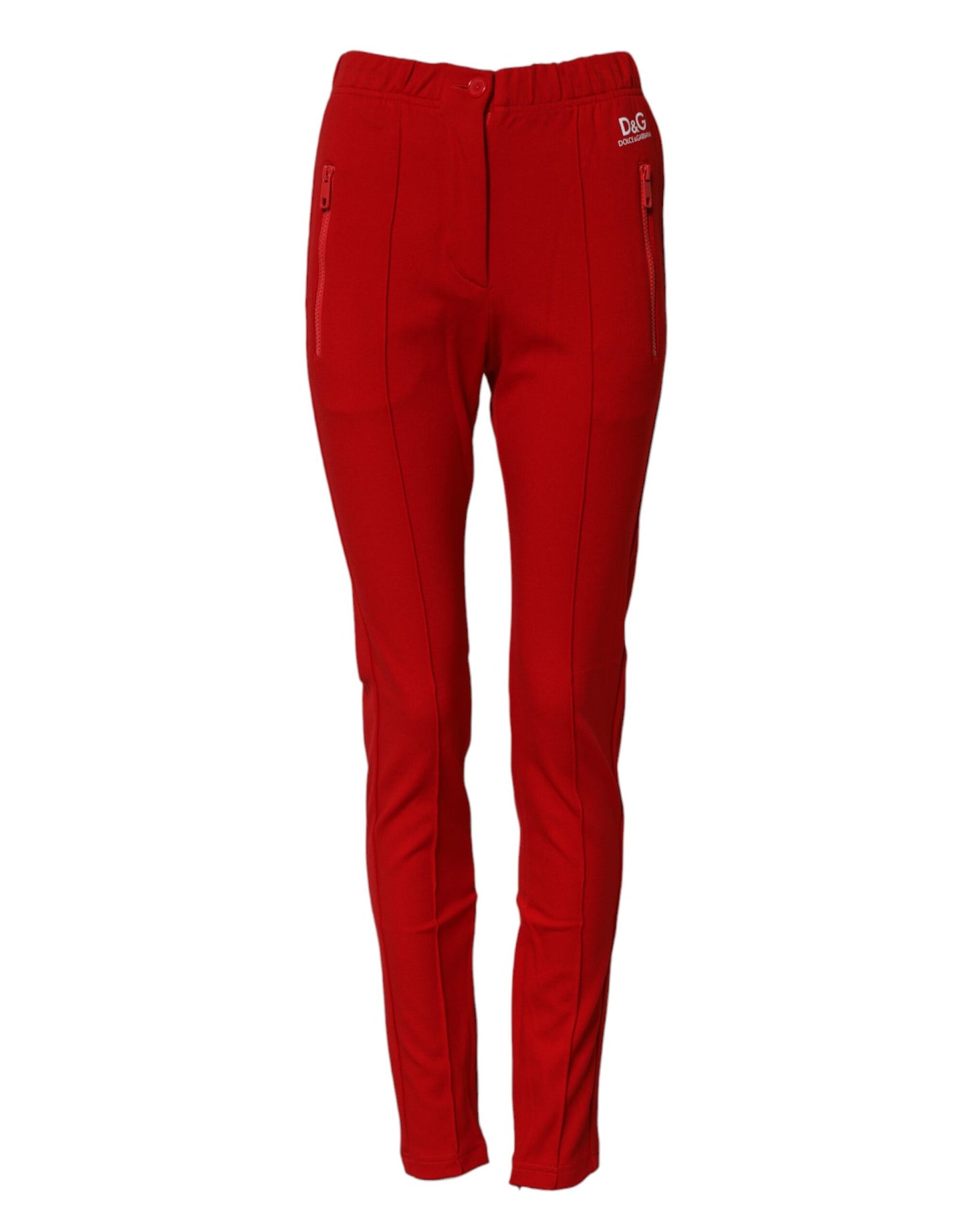 Pantalon slim taille moyenne rouge Dolce &amp; Gabbana 