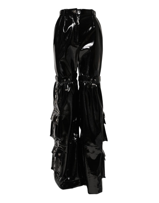 Pantalon cargo bootcut taille haute noir Dolce &amp; Gabbana 