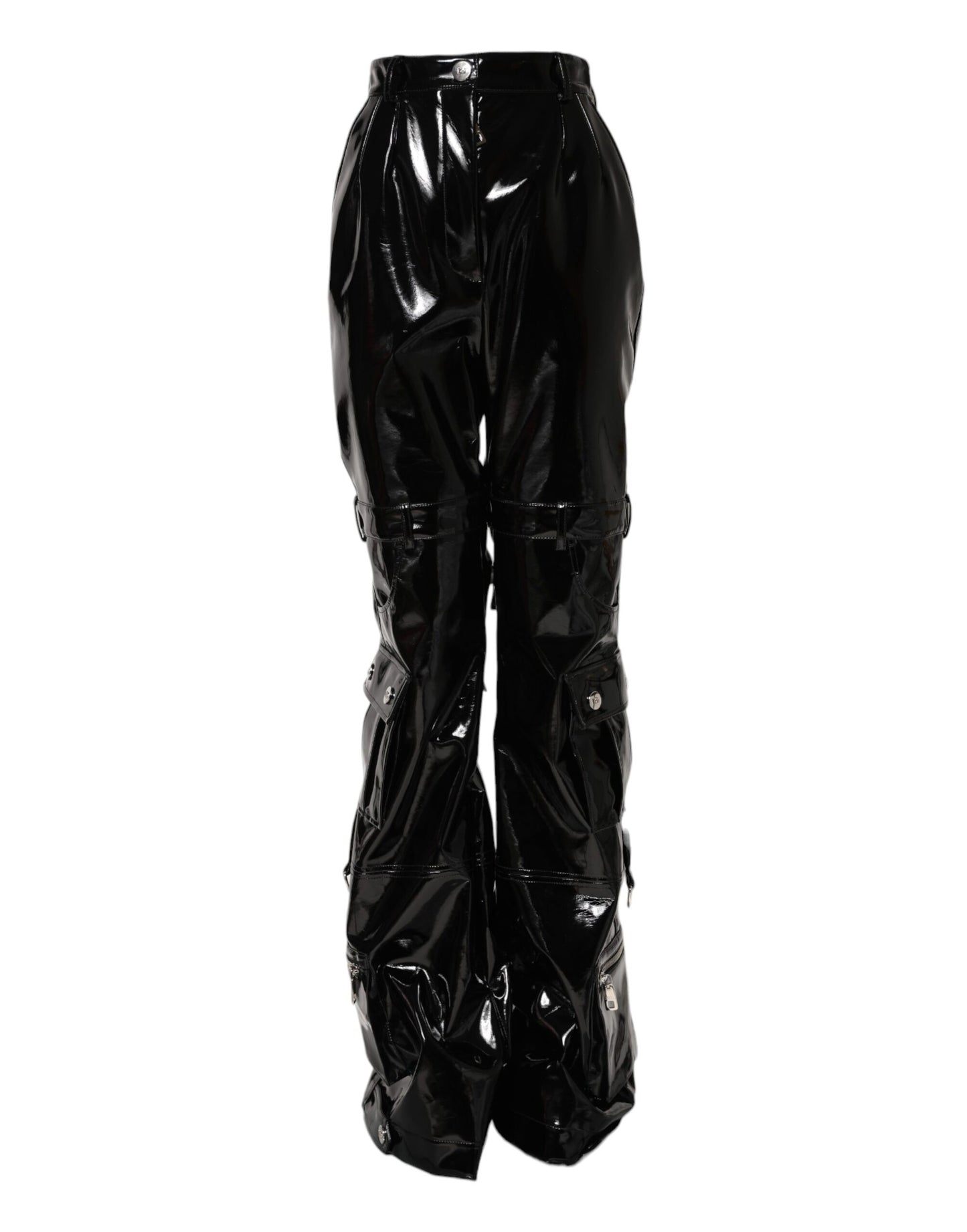 Pantalon cargo bootcut taille haute noir Dolce &amp; Gabbana 