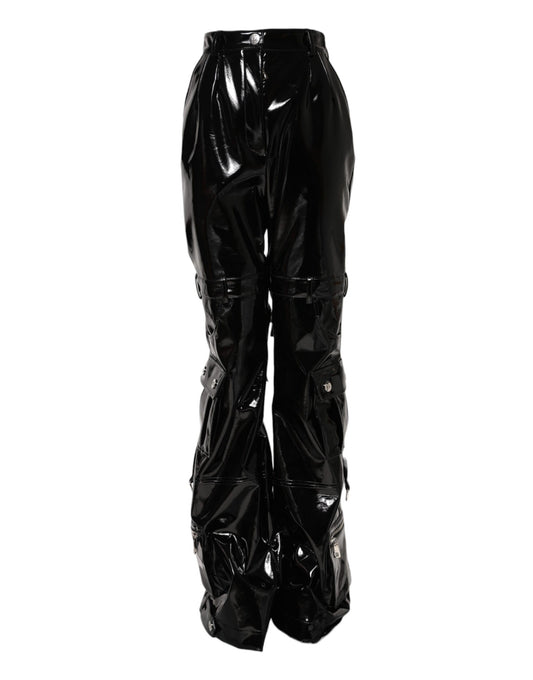 Pantalon cargo bootcut taille haute noir Dolce &amp; Gabbana 