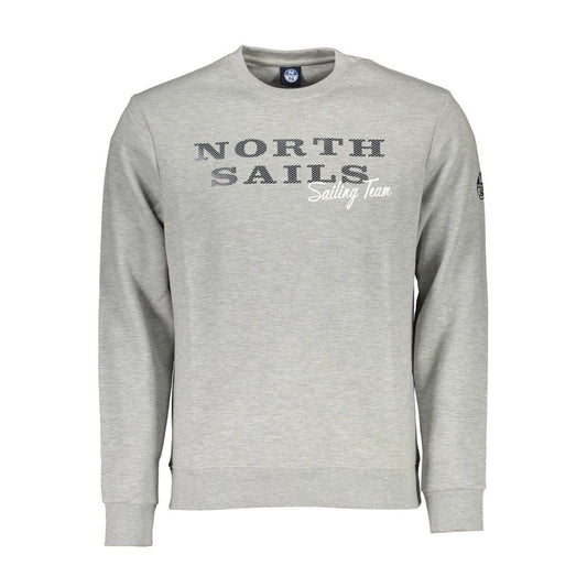 North Sails Grigio Cotton Men Sweatshirt
