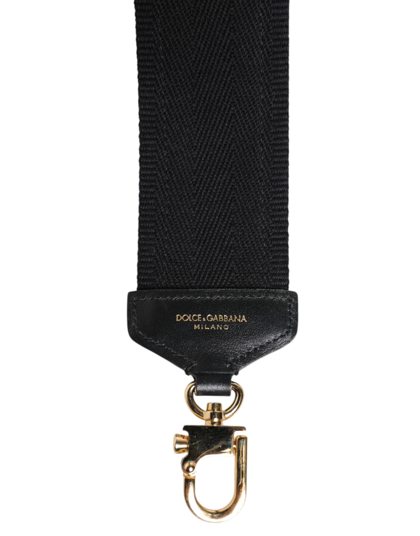 Bandoulière pour sac à main Dolce &amp; Gabbana en coton noir imprimé pour femme