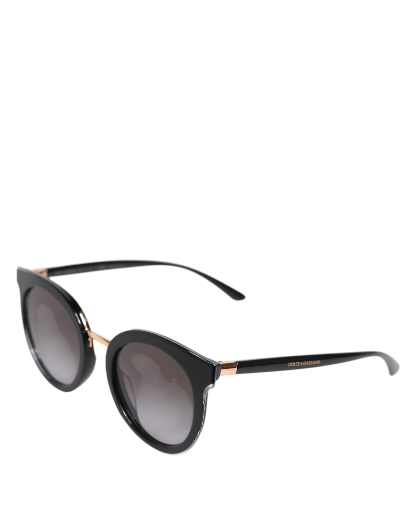 Lunettes de soleil rondes noires transparentes Dolce &amp; Gabbana DG4371-F