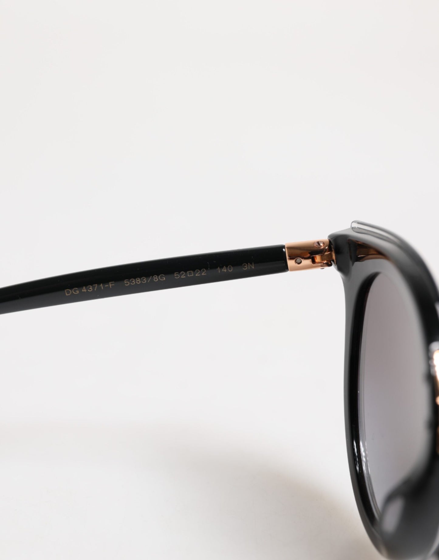Lunettes de soleil rondes noires transparentes Dolce &amp; Gabbana DG4371-F