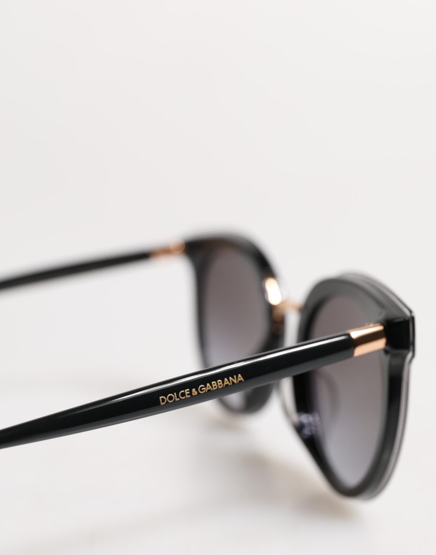 Lunettes de soleil rondes noires transparentes Dolce &amp; Gabbana DG4371-F