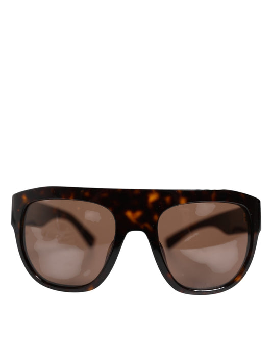Lunettes de soleil carrées Dolce &amp; Gabbana Havane marron foncé DG4398F