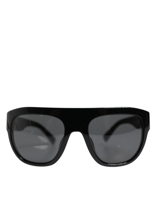 Lunettes de soleil Dolce &amp; Gabbana à monture carrée noire en acétate DG4398-F