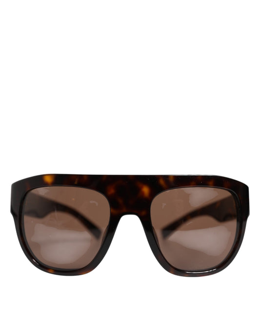 Lunettes de soleil carrées Dolce &amp; Gabbana Havana marron foncé DG4398F
