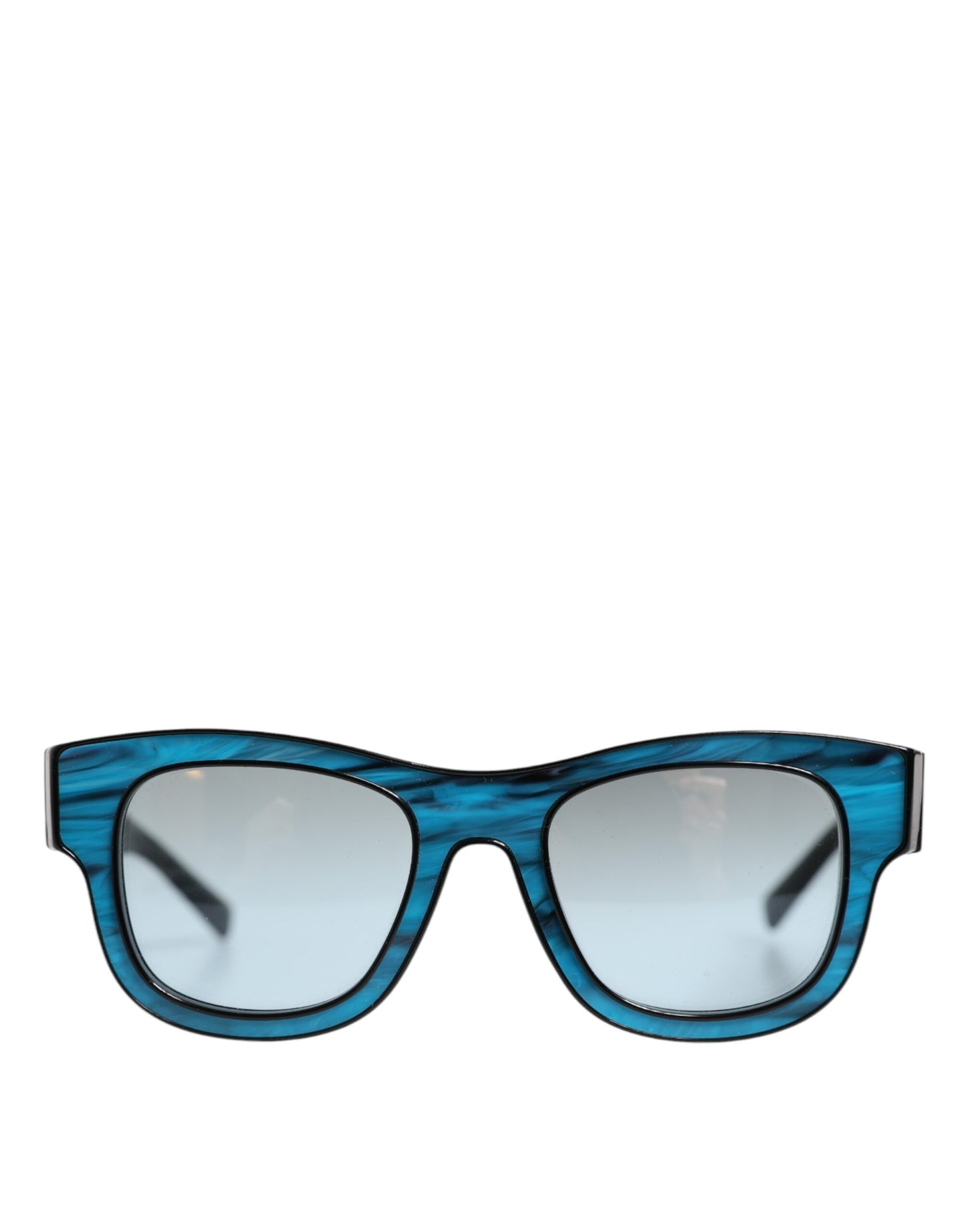 Lunettes de soleil Dolce &amp; Gabbana DG2215K en métal marbré bleu et noir