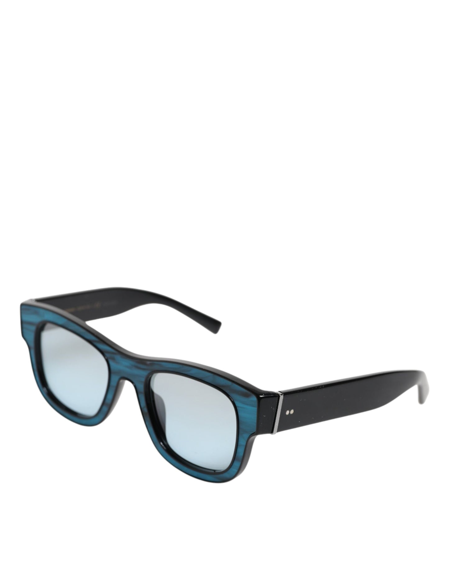Lunettes de soleil Dolce &amp; Gabbana DG2215K en métal marbré bleu et noir