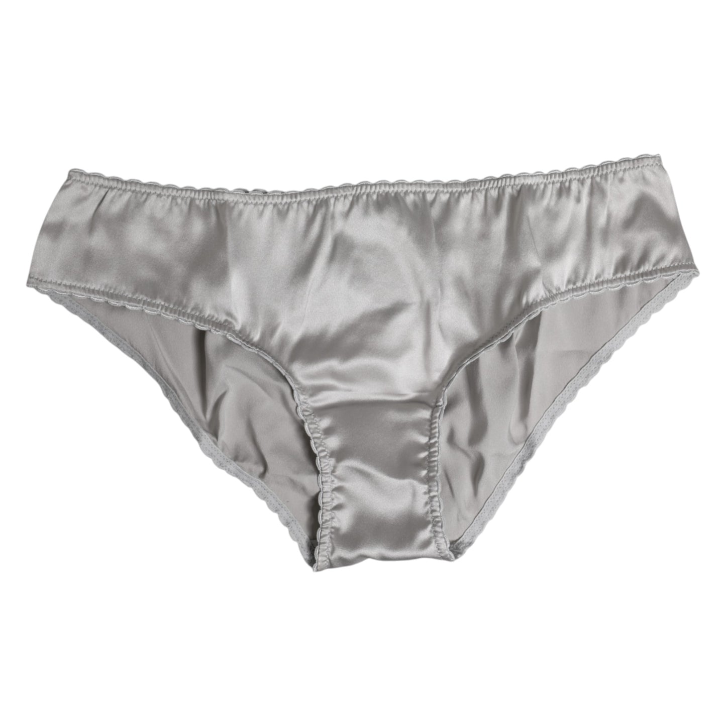 Culotte taille basse en soie extensible grise Dolce &amp; Gabbana
