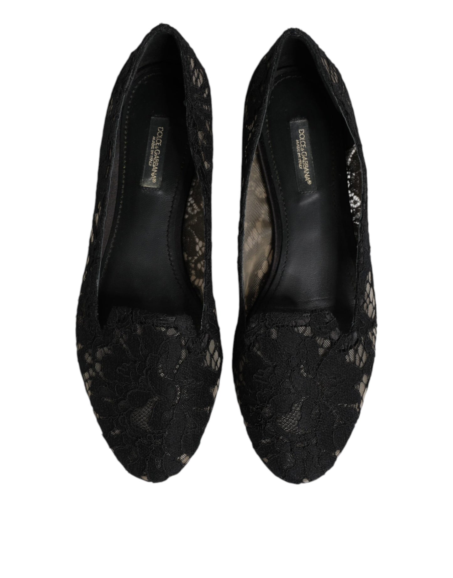 Chaussures plates à lacets noires Dolce &amp; Gabbana Taormina