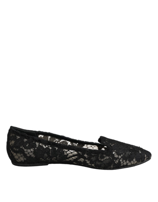 Chaussures plates à lacets noires Dolce &amp; Gabbana Taormina