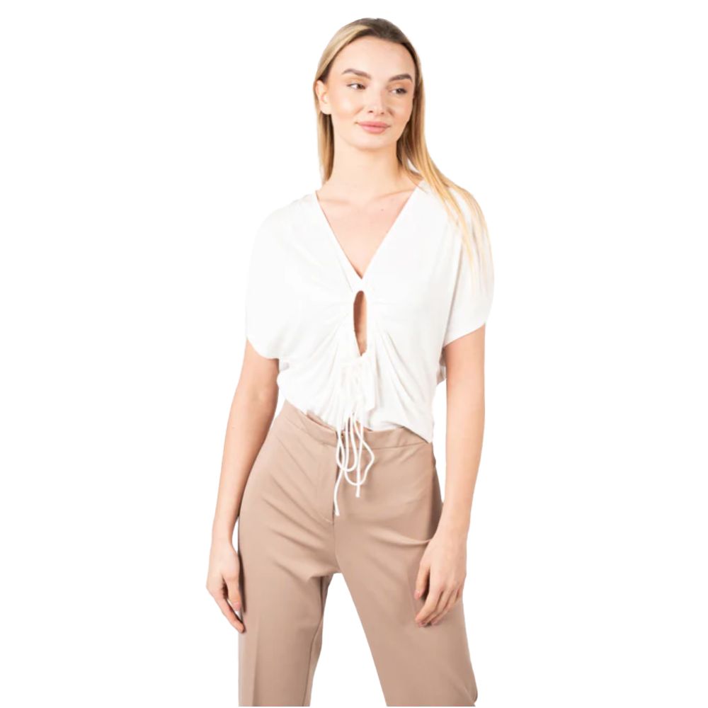PINKO Weiße Viskose-Tops und T-Shirts