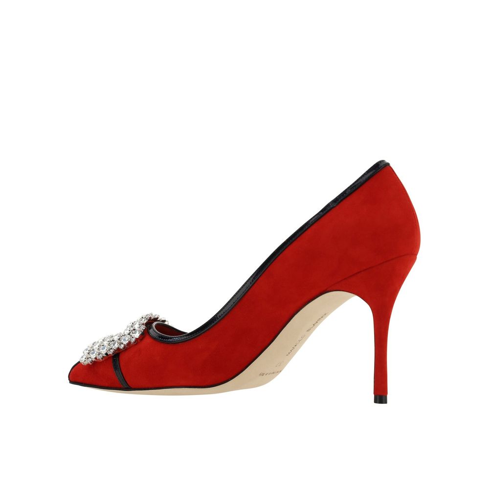 Escarpins en daim Manolo Blahnik Tuberian 90