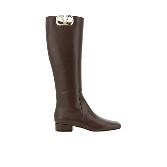 Bottes en cuir avec logo Valentino Garavani