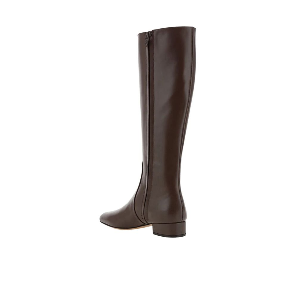 Bottes en cuir avec logo Valentino Garavani