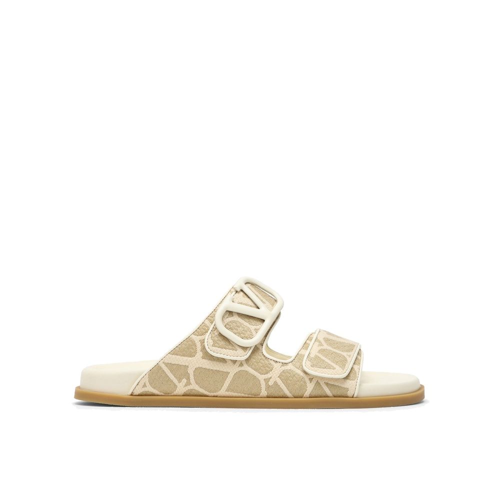 Valentino Garavani Toile Iconographe Flache Sandalen