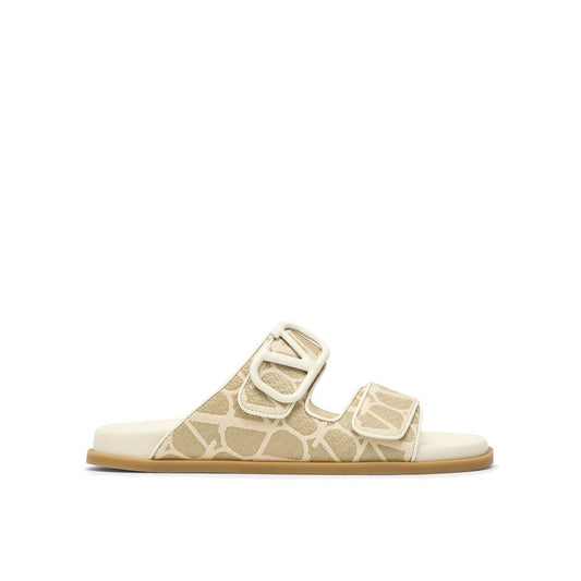 Valentino Garavani Toile Iconographe Flache Sandalen