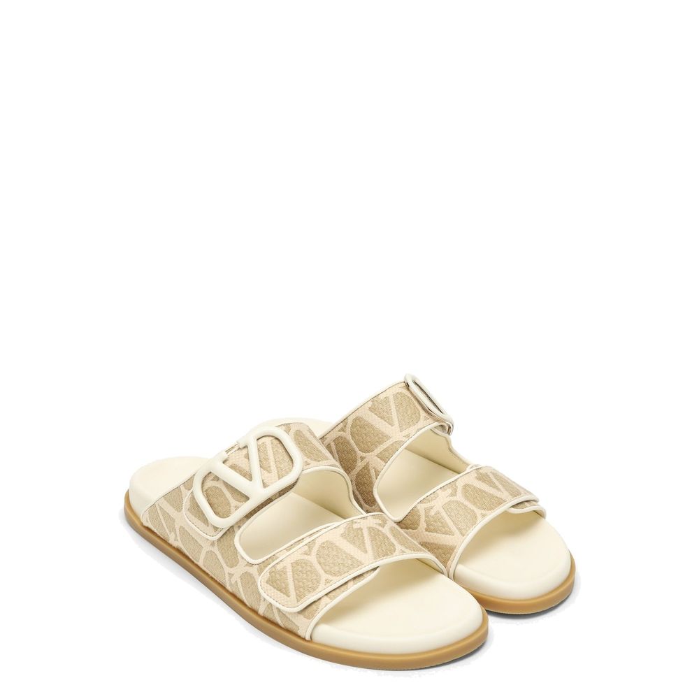 Valentino Garavani Toile Iconographe Flache Sandalen