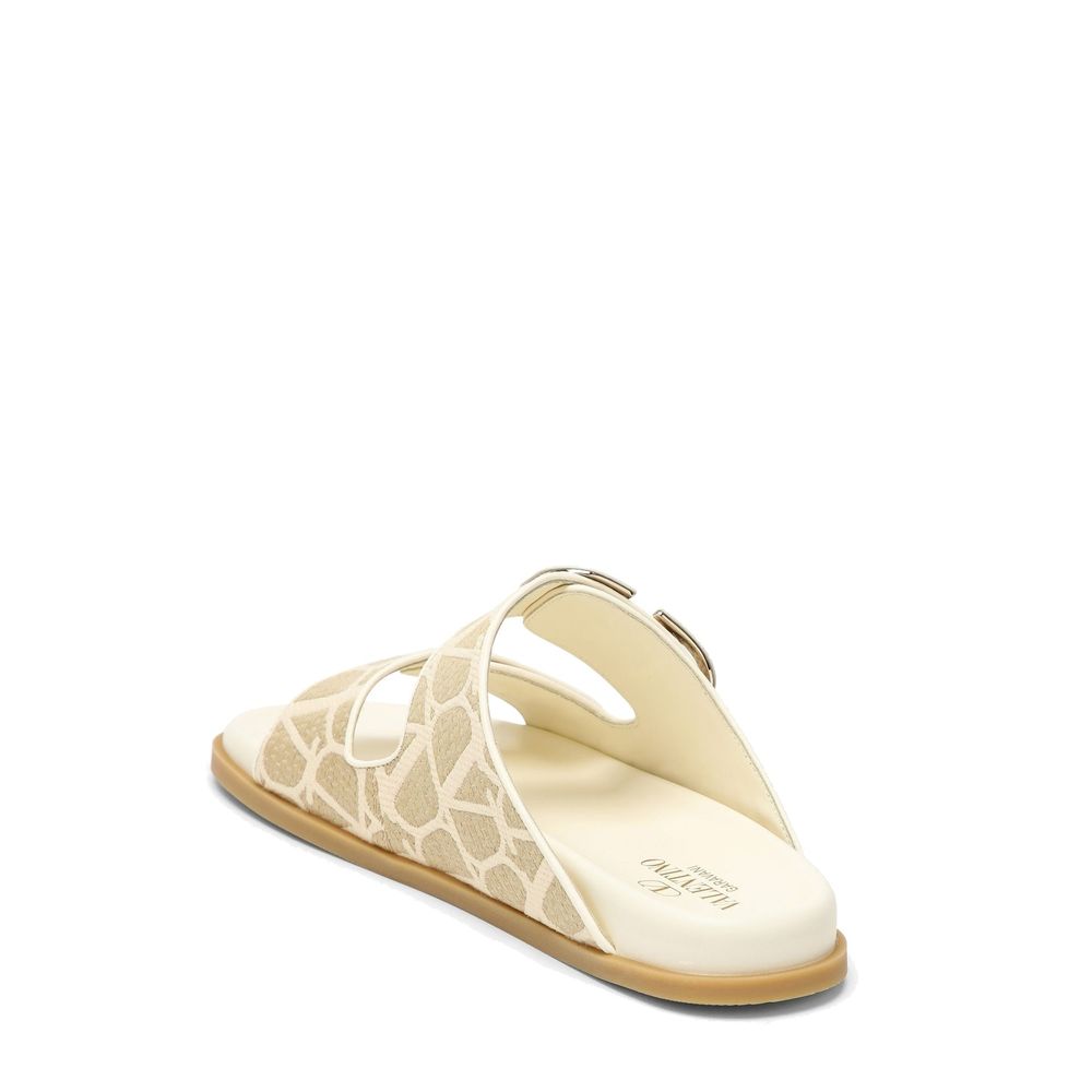 Valentino Garavani Toile Iconographe Flache Sandalen