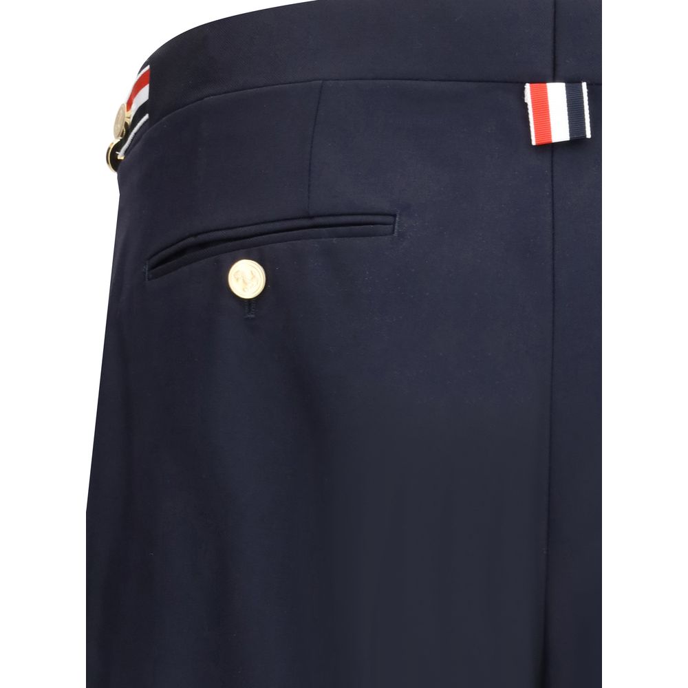 Thom Browne Blue Wool Casual Pants
