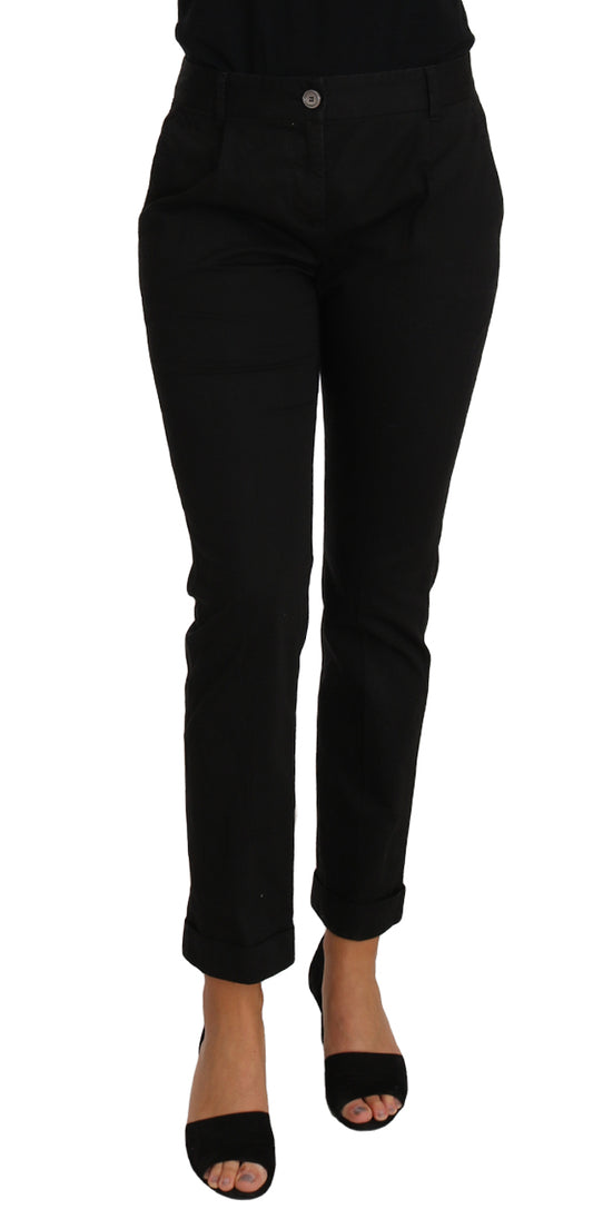 Robe noire courte et pantalon droit Dolce &amp; Gabbana