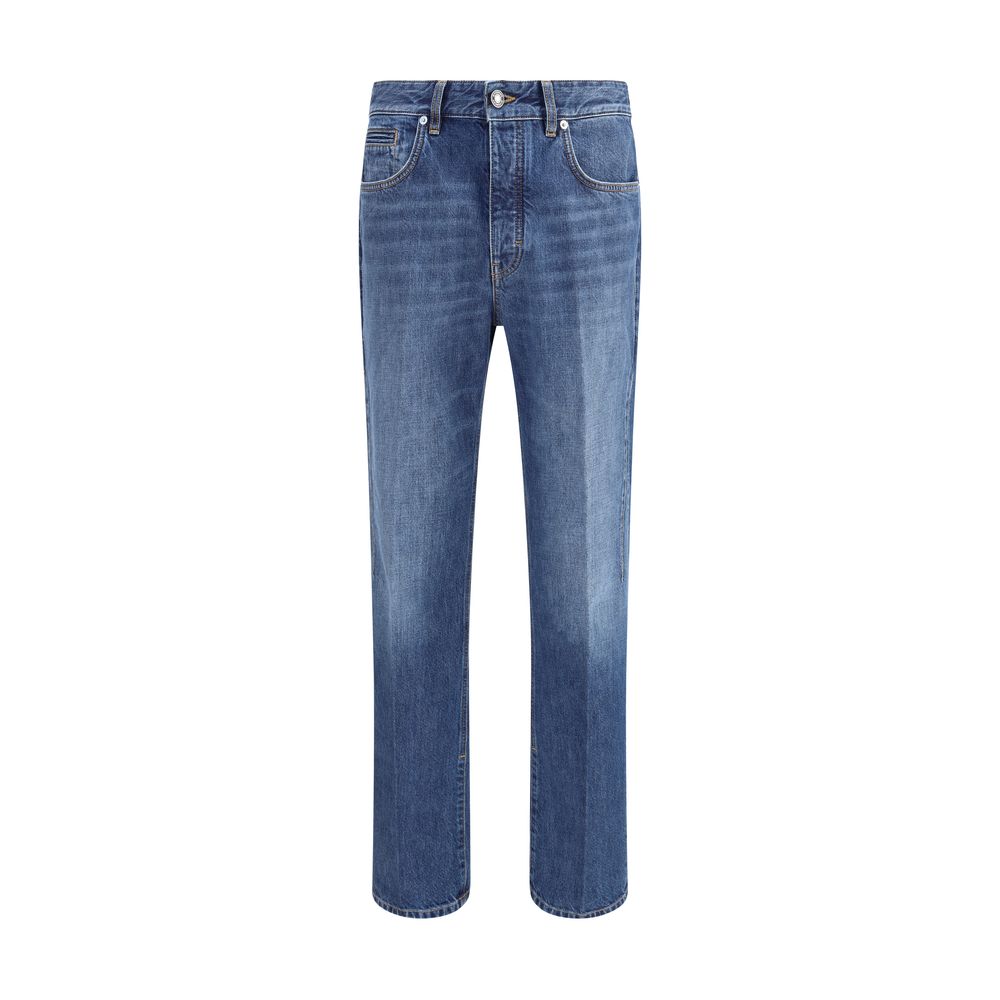 Givenchy Blue Cotton Straight-Leg Jeans