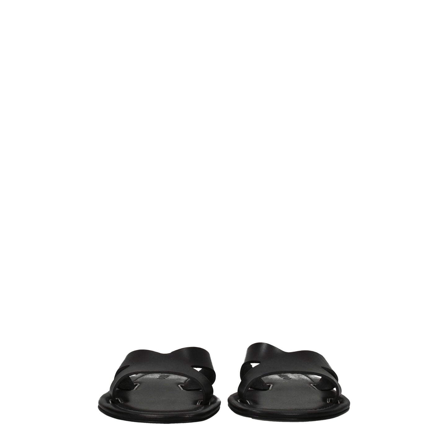 Sandales chaussons en cuir noir Kenzo