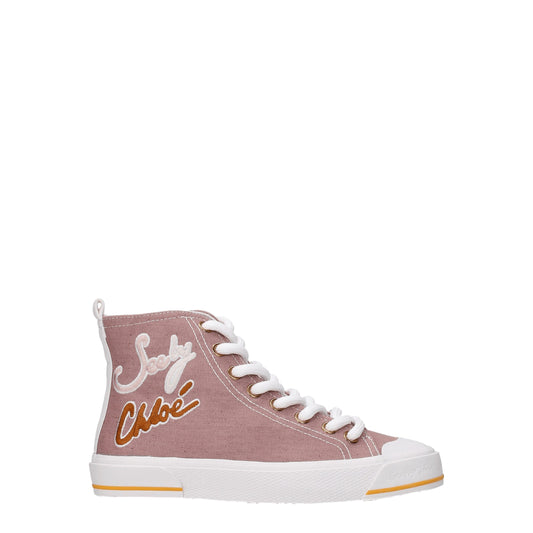 Chaussures montantes en tissu rose See By Chloé