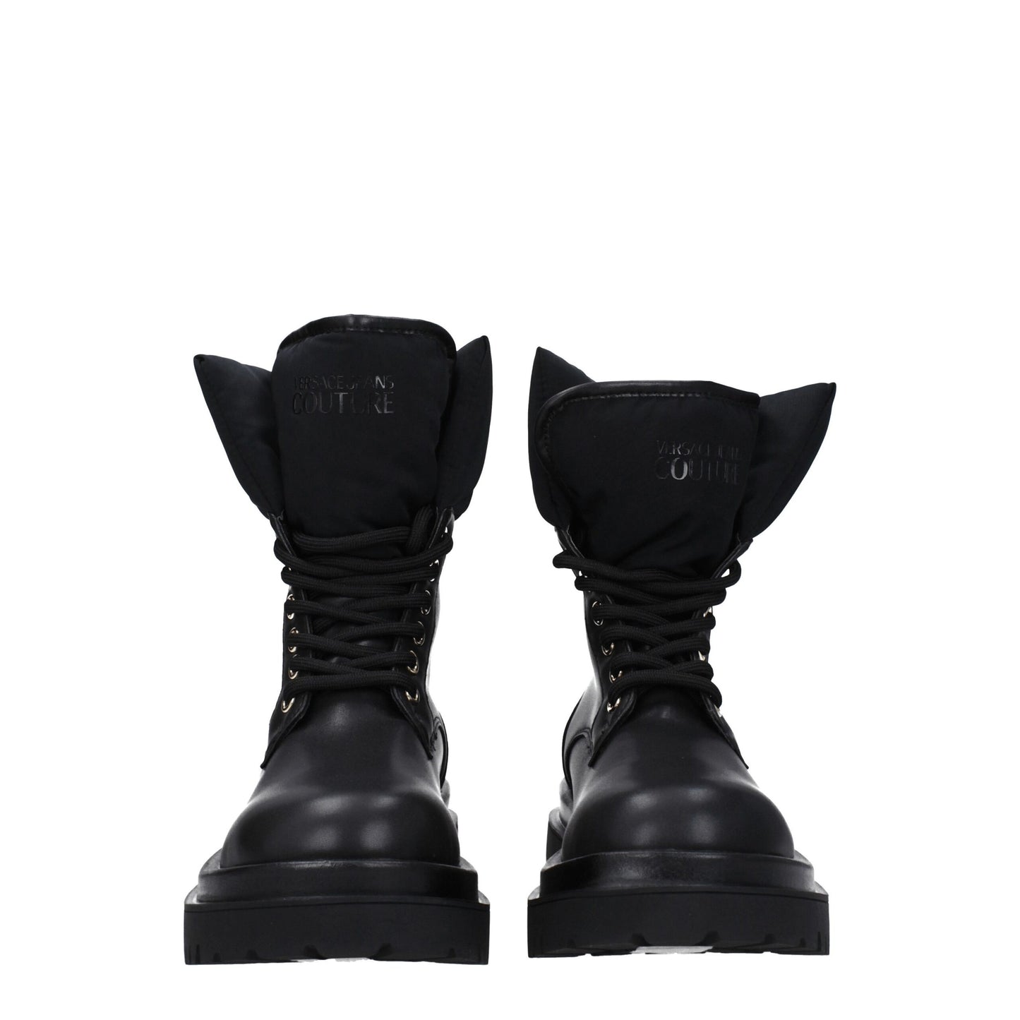 Versace Jeans Black Polyethylene Ankle Boots