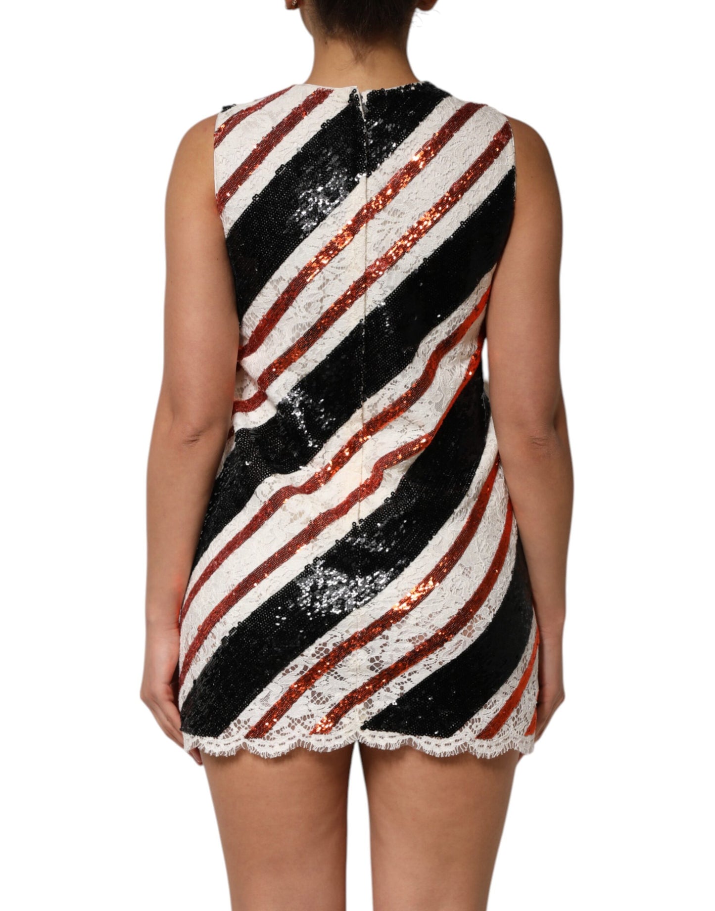 Dolce & Gabbana Multicolor Sequin Embellished Shift Dress