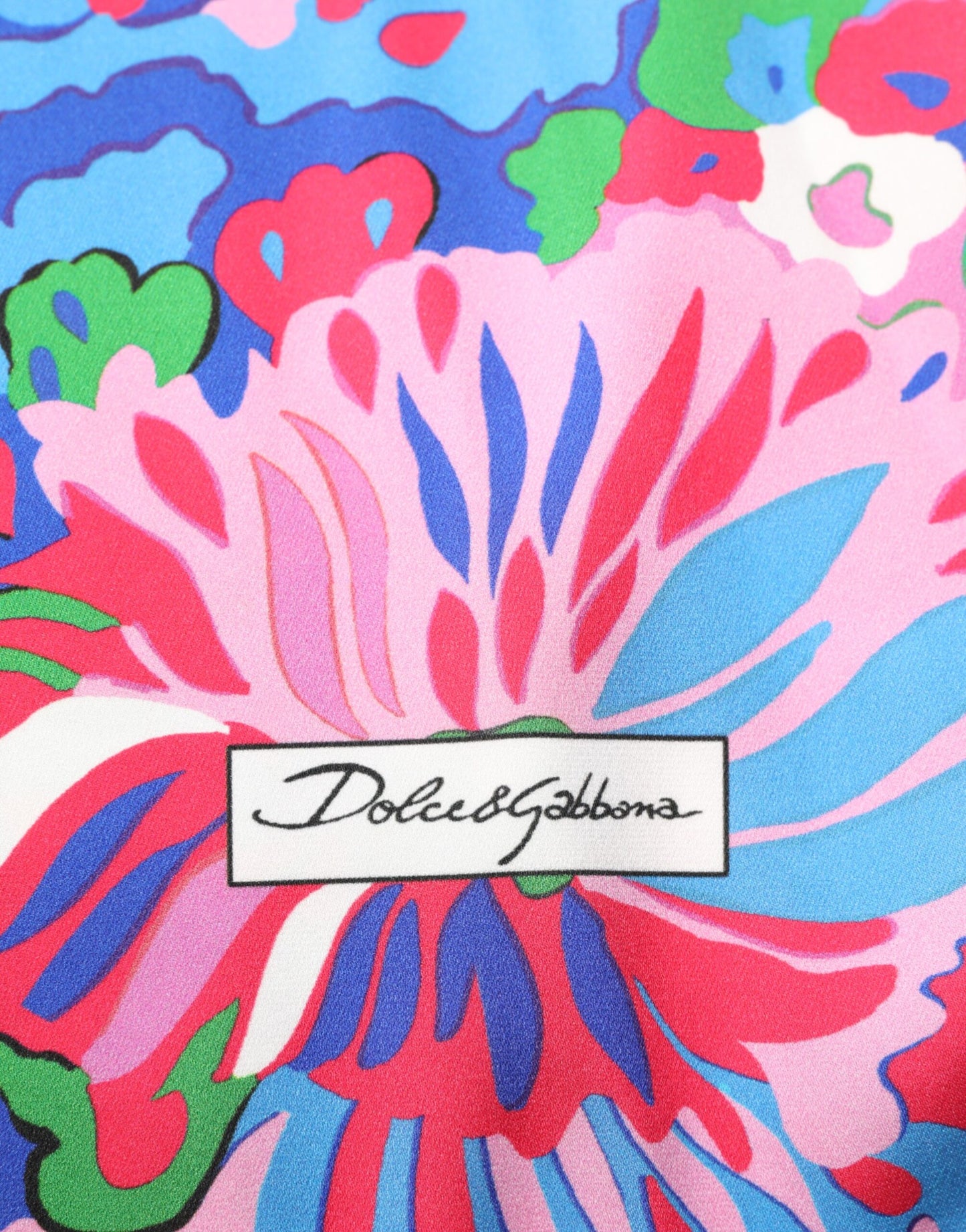 Chemisier tunique à imprimé floral multicolore Dolce &amp; Gabbana