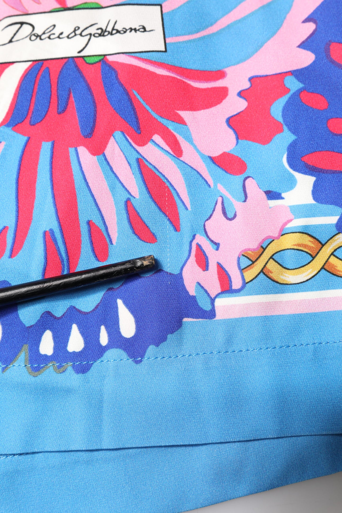 Chemisier tunique à imprimé floral multicolore Dolce &amp; Gabbana