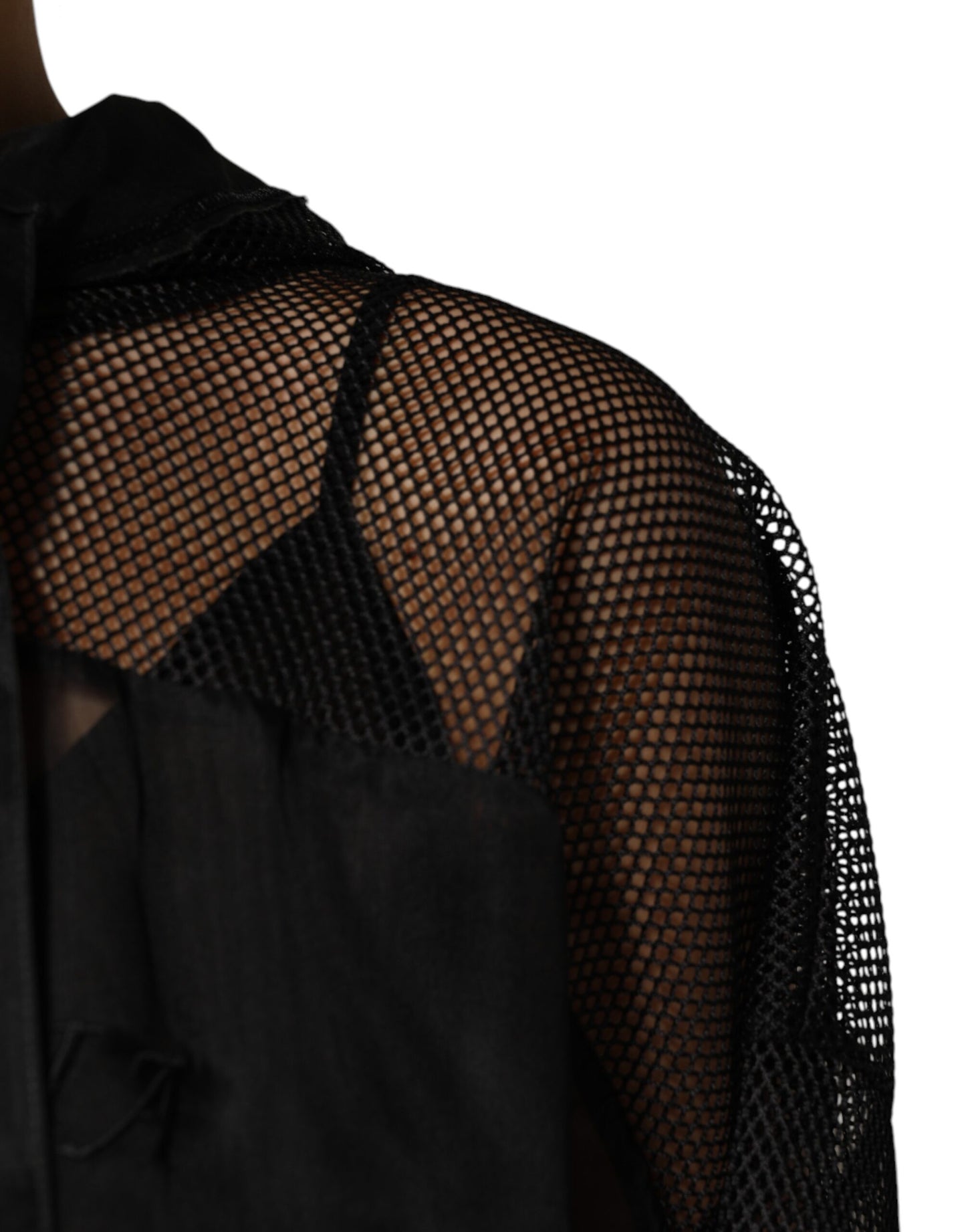 Pull à capuche transparent noir Dolce &amp; Gabbana