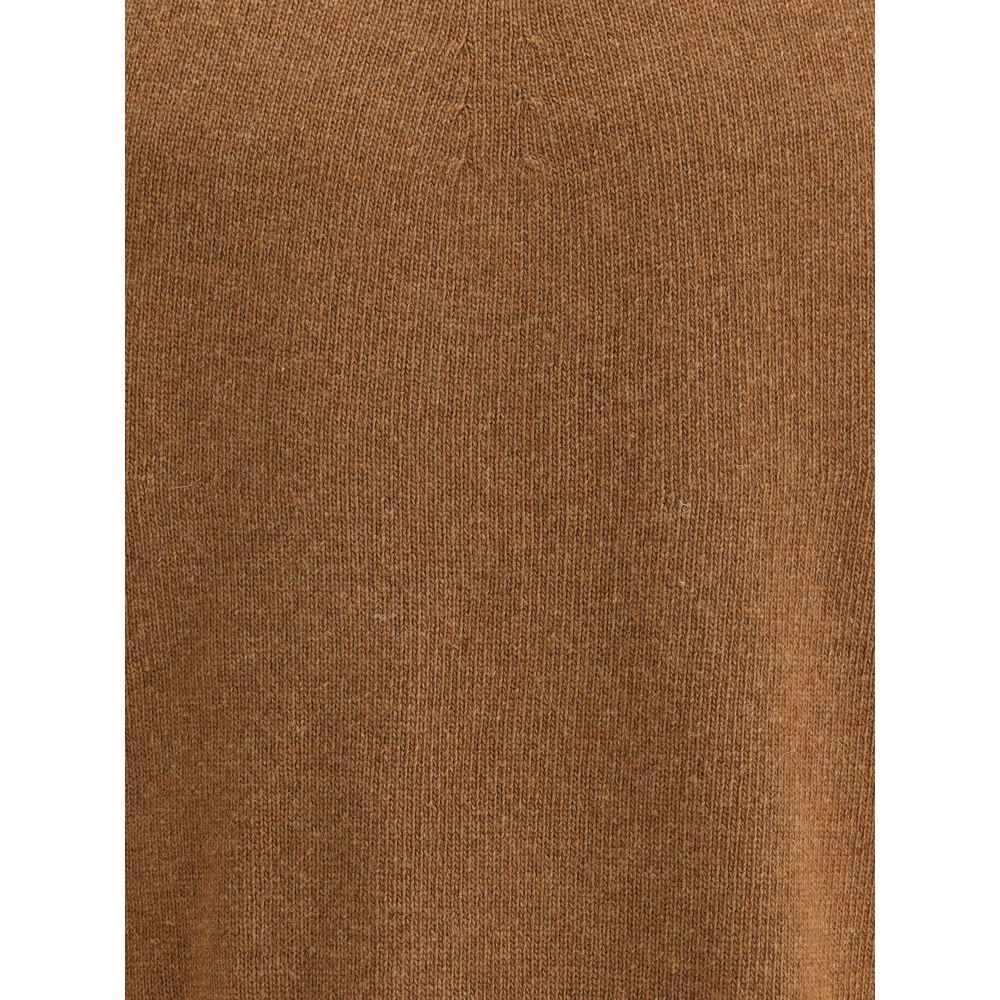 Jil Sander Brown Fleece Wool Sweatshirt