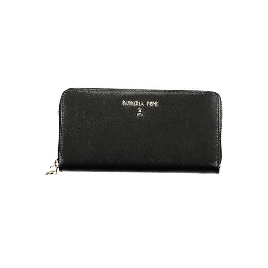 Portefeuille en cuir noir Patrizia Pepe