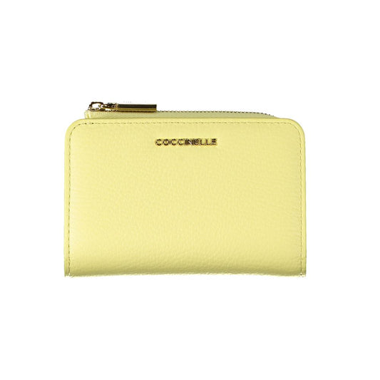 Coccinelle Gelbe Lederbrieftasche
