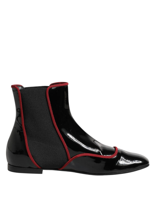 Bottines Chelsea boutonnées Jackie noires Dolce &amp; Gabbana