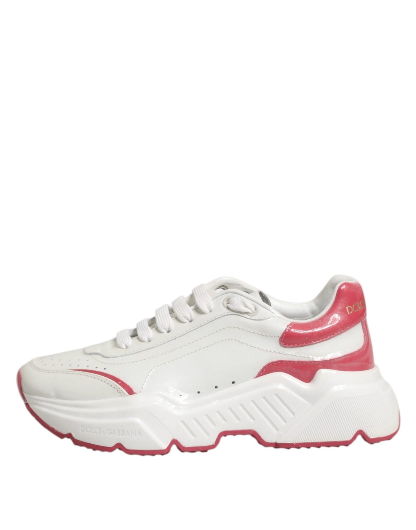 Dolce &amp; Gabbana Weiß Rosa Daymaster Low Top Sneakers Schuhe