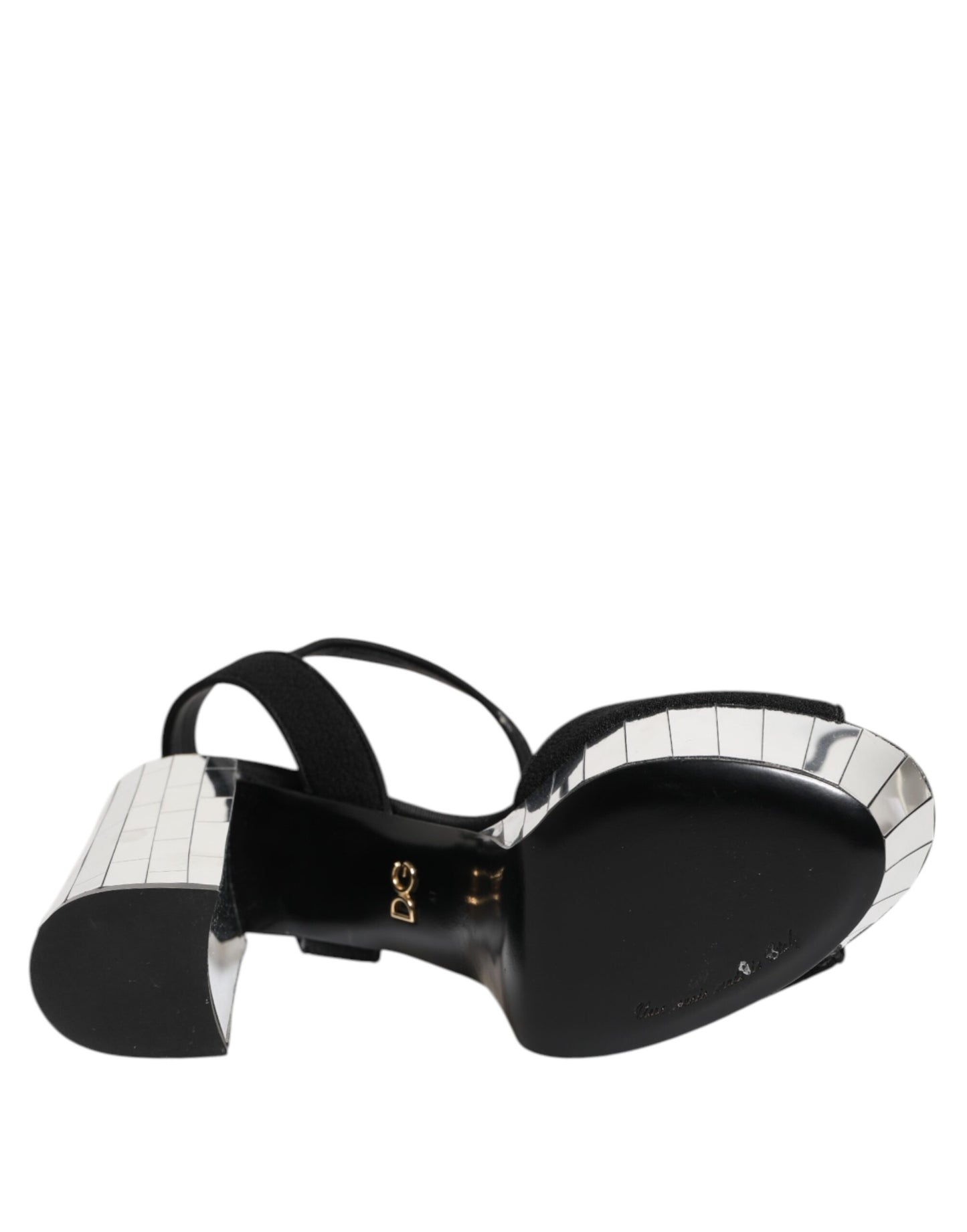 Sandales Keira à bride cheville en cristal noir Dolce &amp; Gabbana