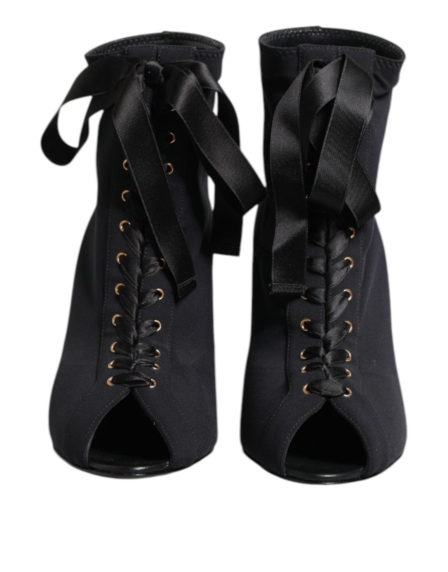 Chaussures à lacets et talons aiguilles noirs Dolce &amp; Gabbana