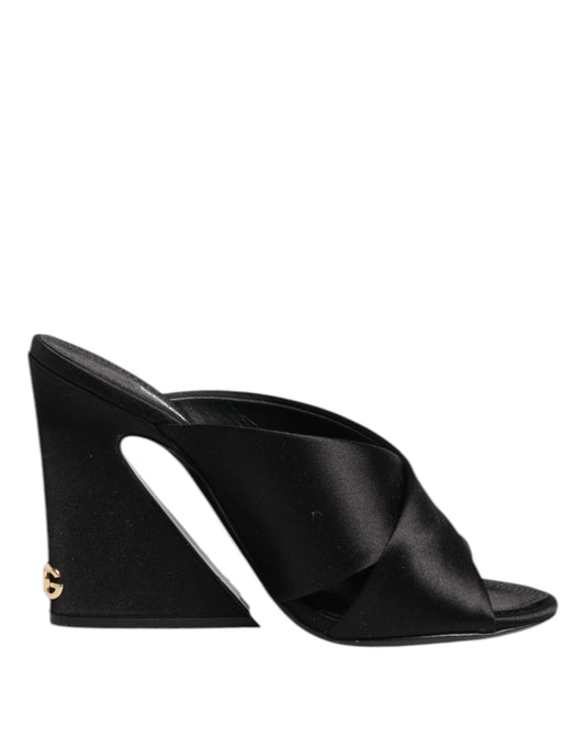 Sandales à talons hauts baroques noires Dolce &amp; Gabbana Keira
