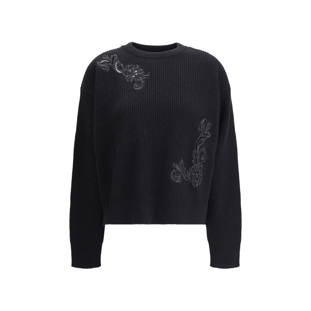 Versace Pullover mit Barocco-Blatt-Stickerei