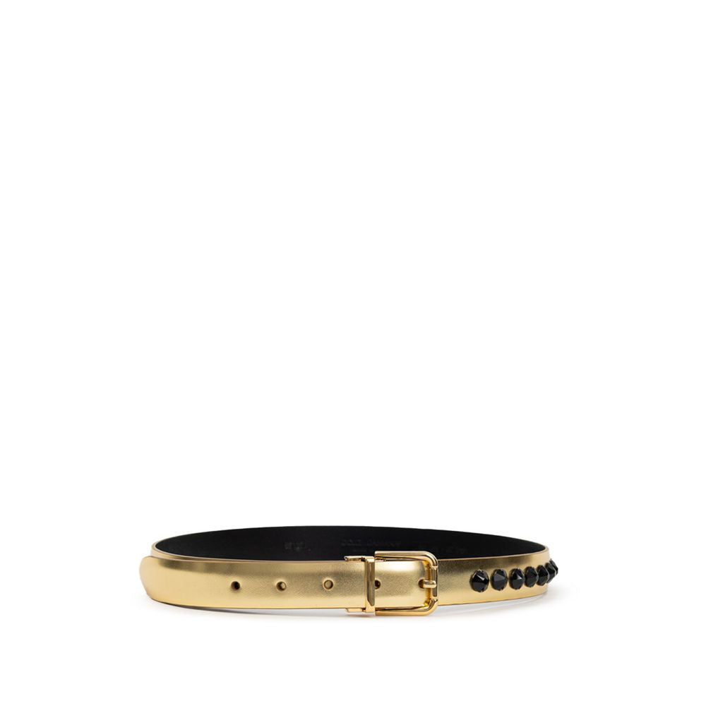 Ceinture en cuir doré Dolce &amp; Gabbana