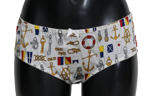 Dolce &amp; Gabbana Underwear – Seidenhöschen mit Matrosen-Print